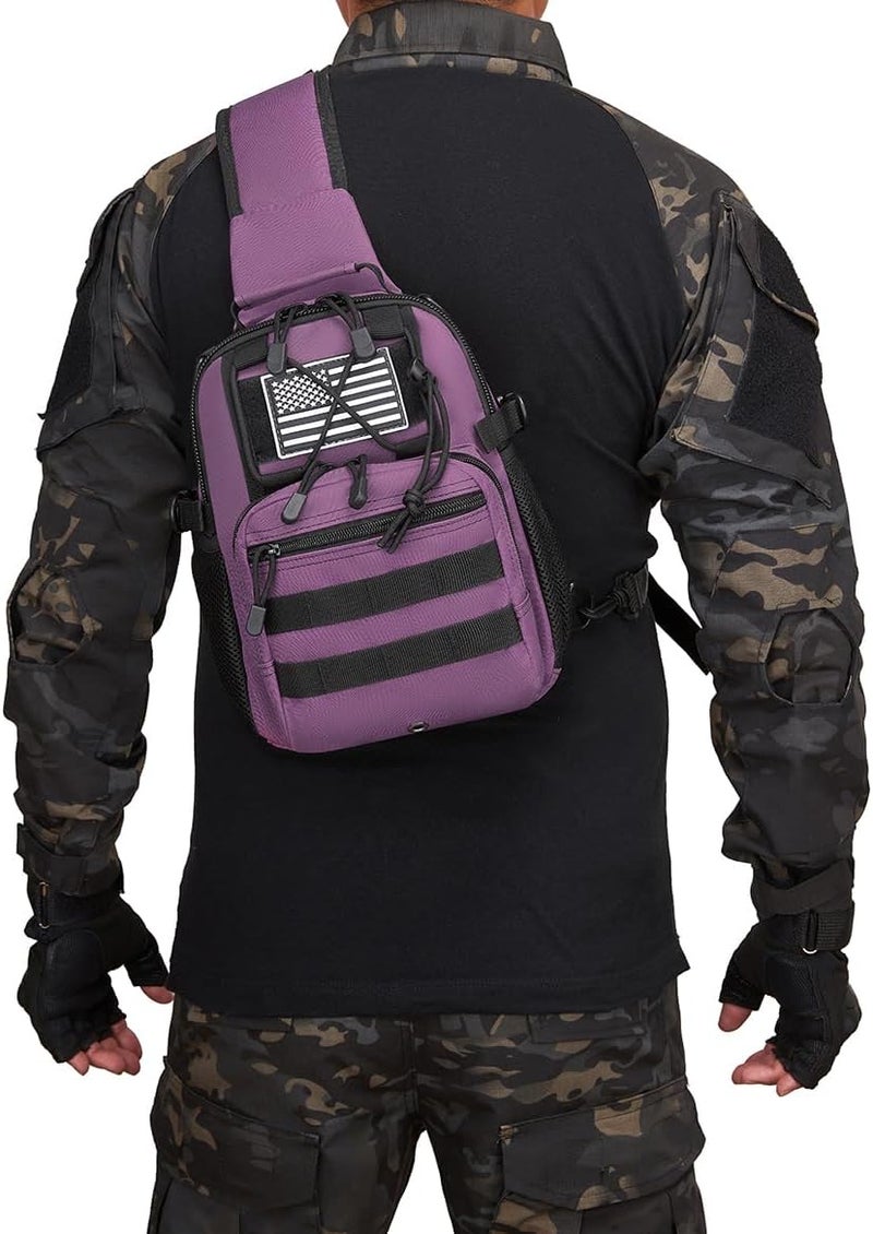 ATBP Small Tactical Holster Sling Backpack Accessories Shoulder Pouch Water Bottle & Radio Holder Crossbody Bag for Men - Image 5